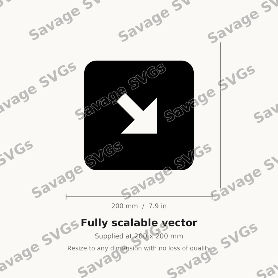 Diagonal Down Right Arrow