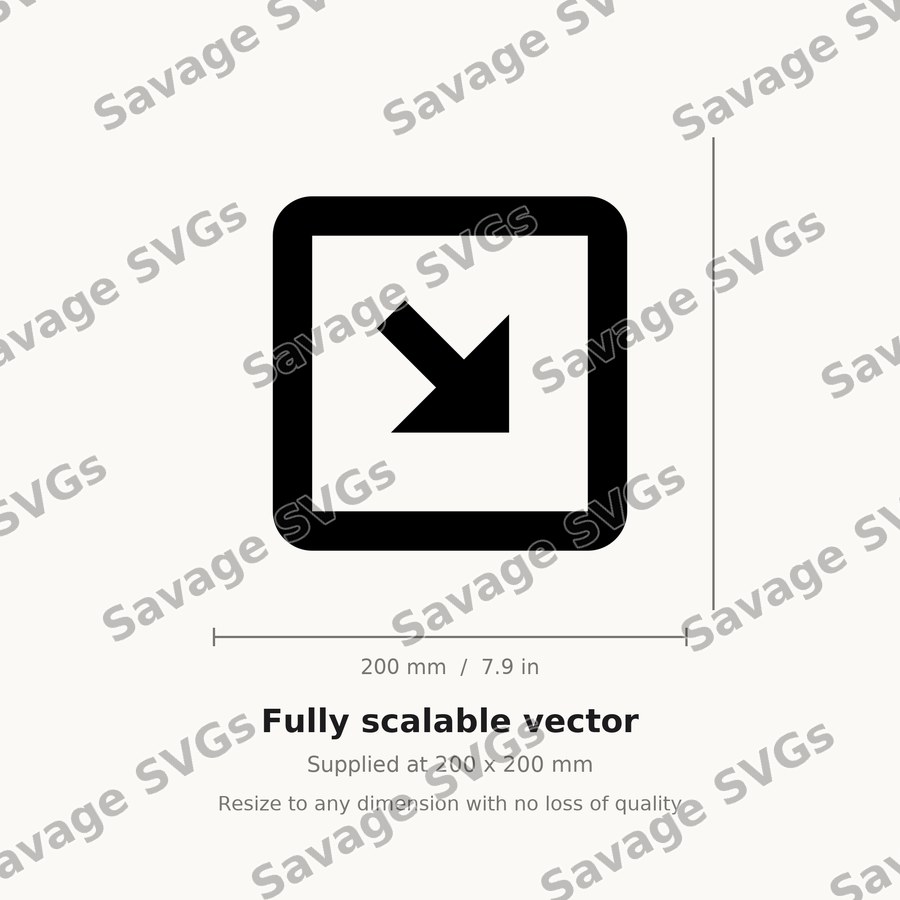Arrow Down Right Square