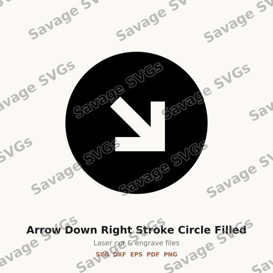 Arrow Down Right Stroke Circle Filled