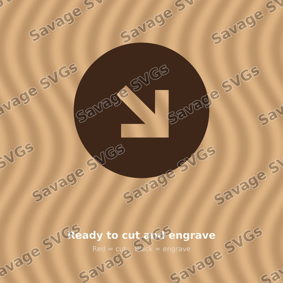 Arrow Down Right Stroke Circle Filled