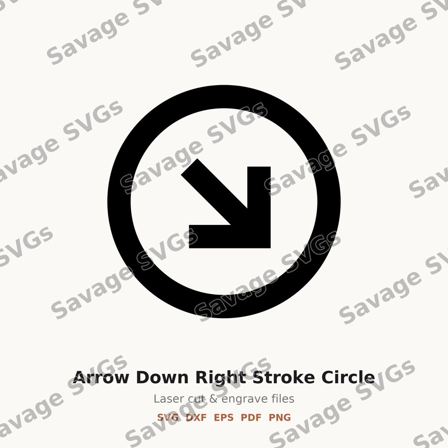 Arrow Down Right Stroke Circle