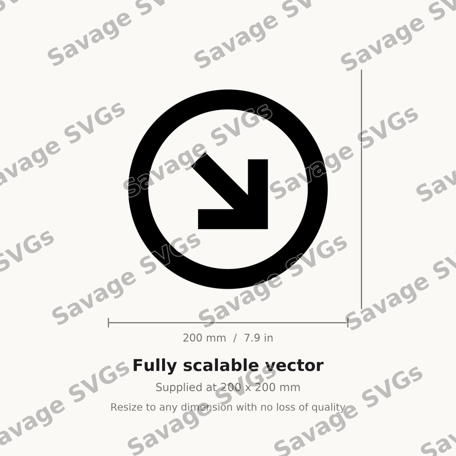 Diagonal Arrow Circle