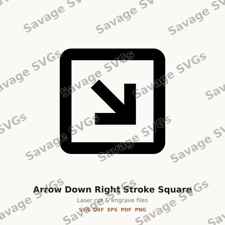 Arrow Down Right Stroke Square