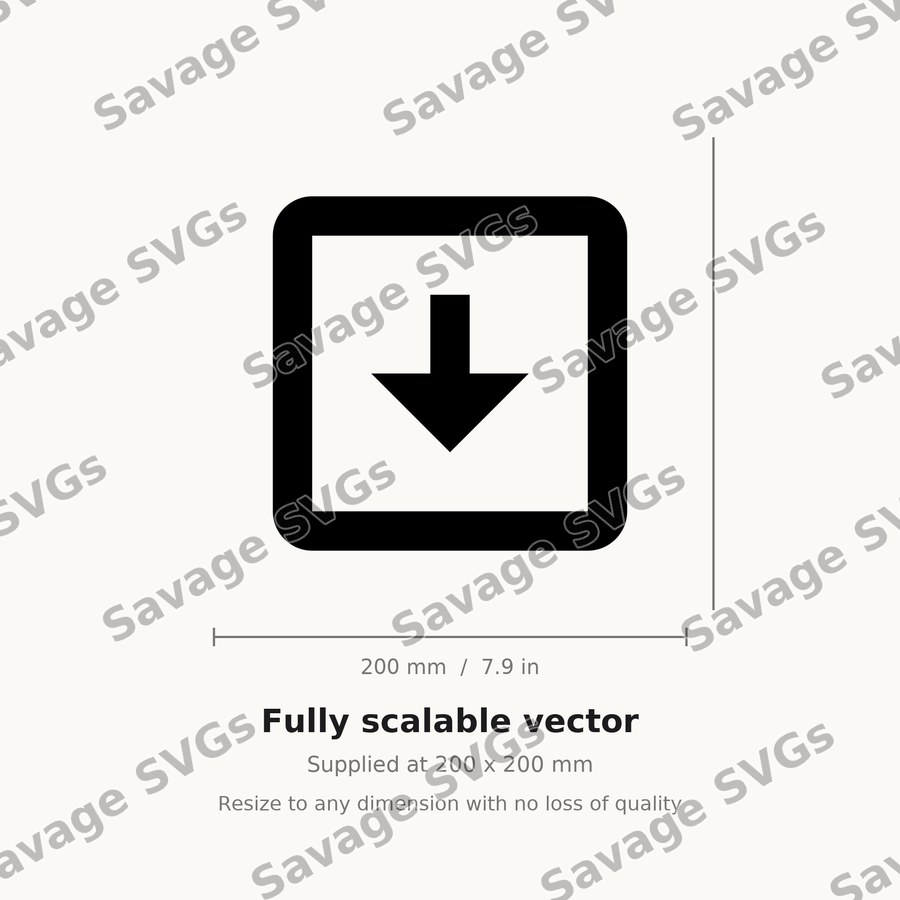 Arrow Down Square
