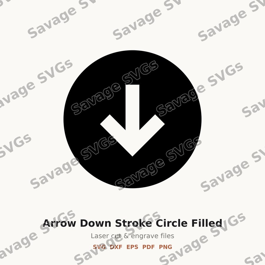 Arrow Down Stroke Circle Filled