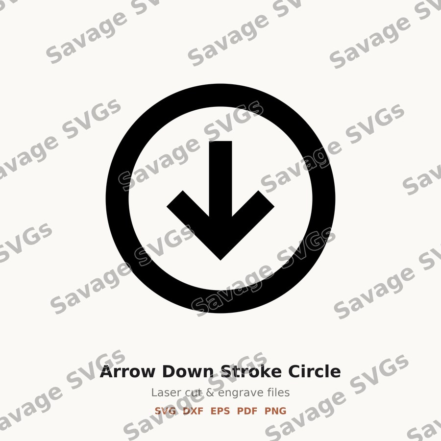 Arrow Down Stroke Circle