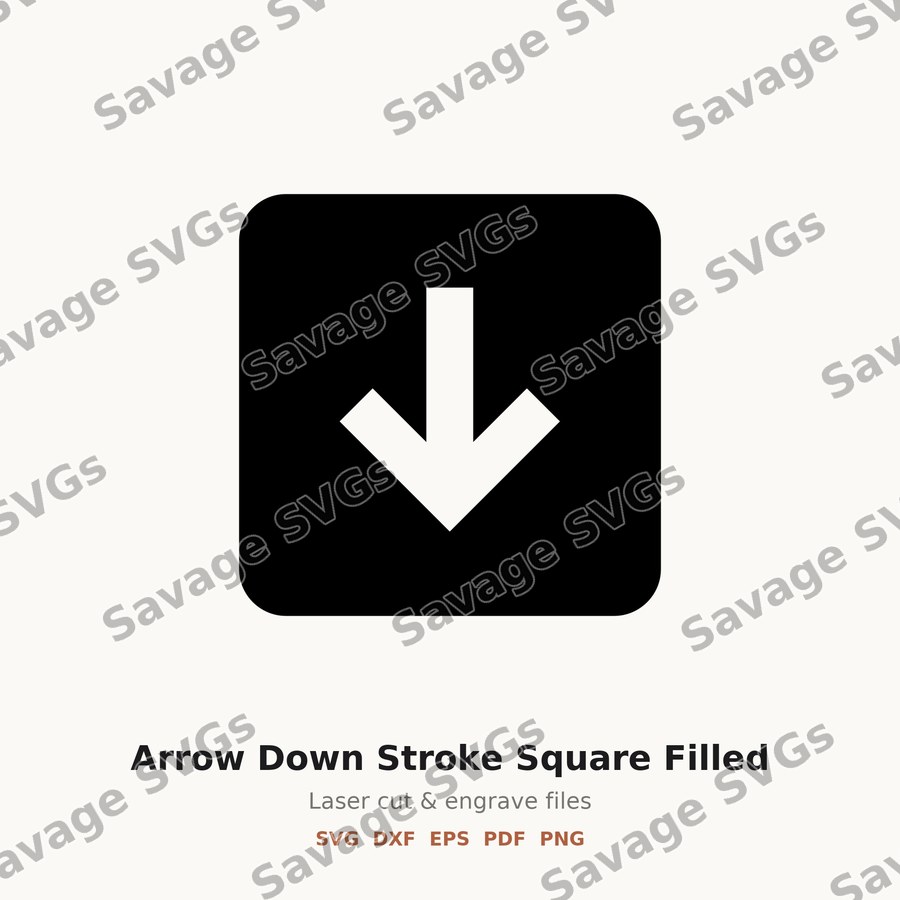 Arrow Down Stroke Square Filled