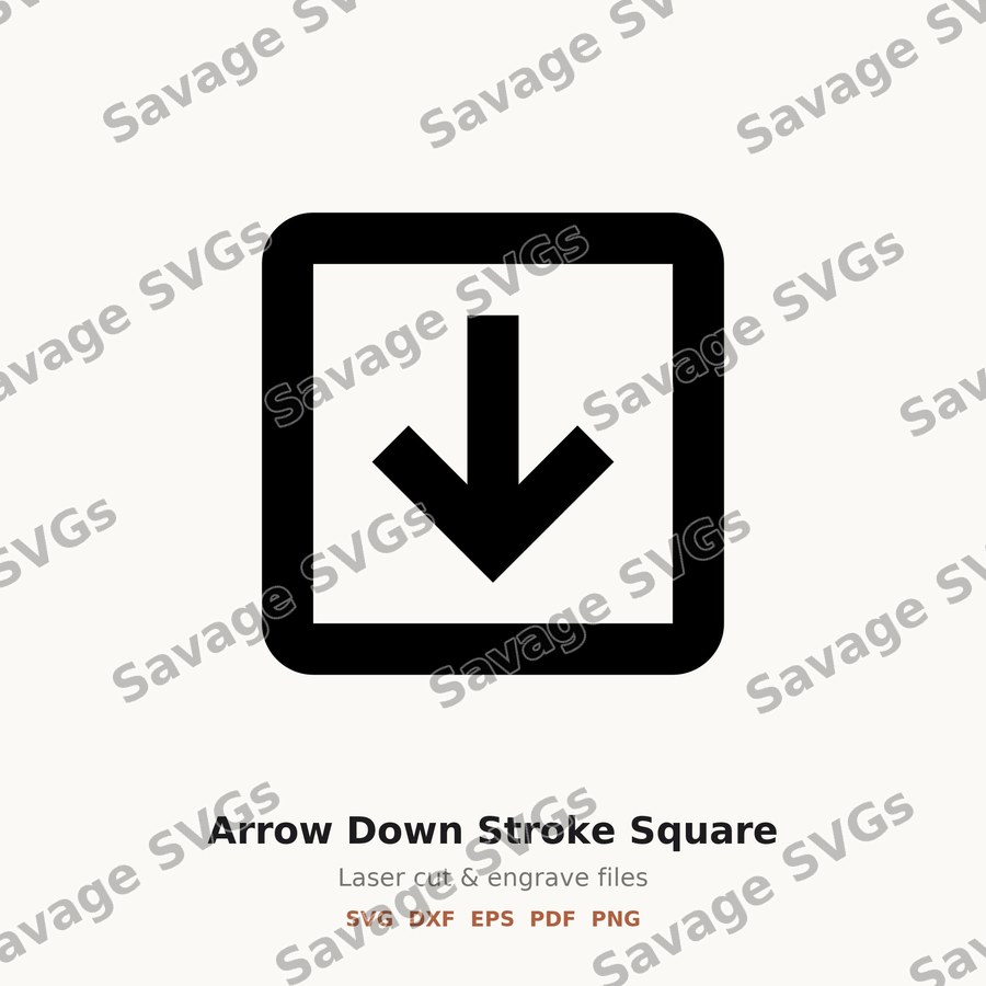 Arrow Down Stroke Square