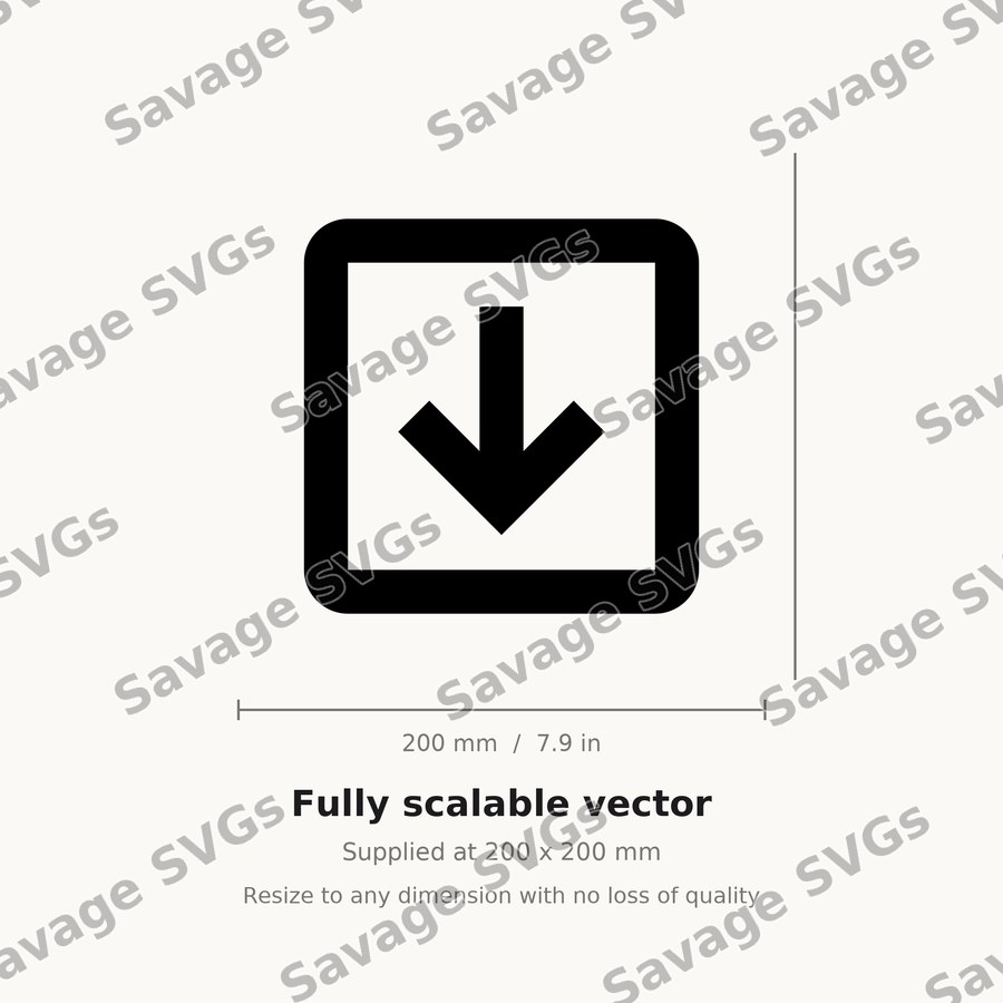 Arrow Down Stroke Square