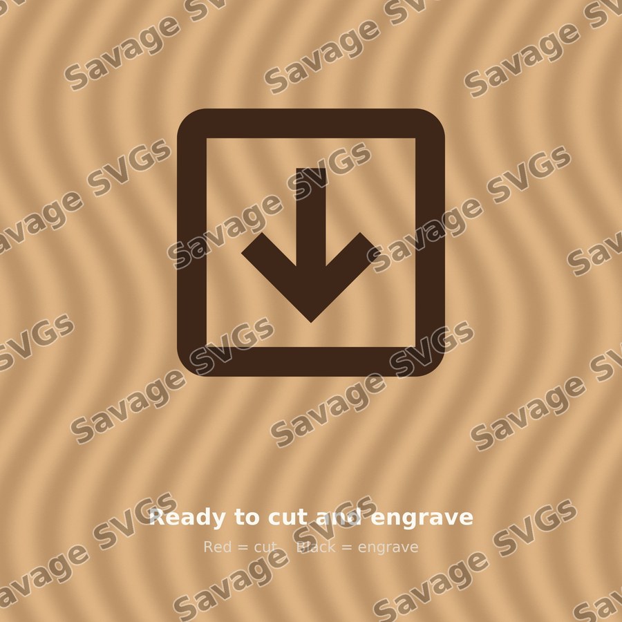 Arrow Down Stroke Square