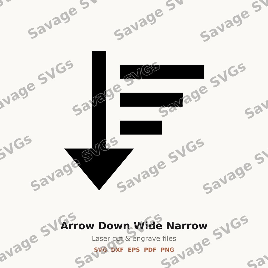 Arrow Down Wide Narrow