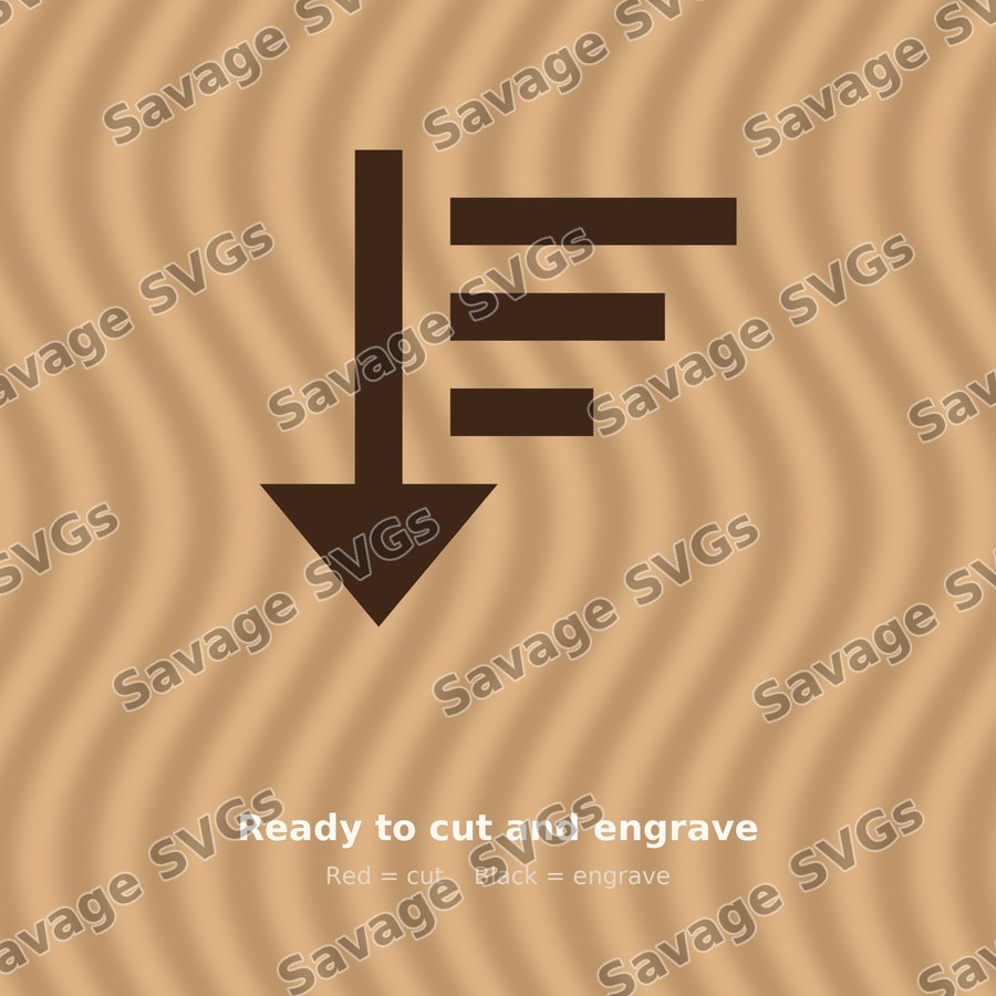 Arrow Down Wide Narrow