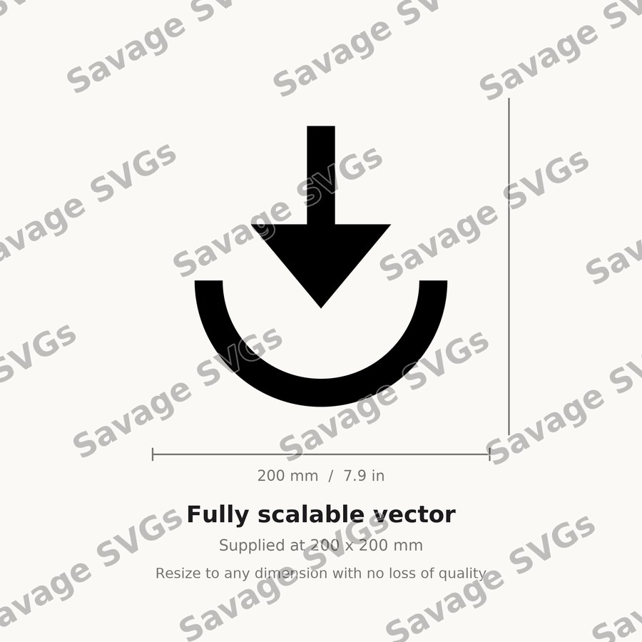 Arrow In Down Circle Half