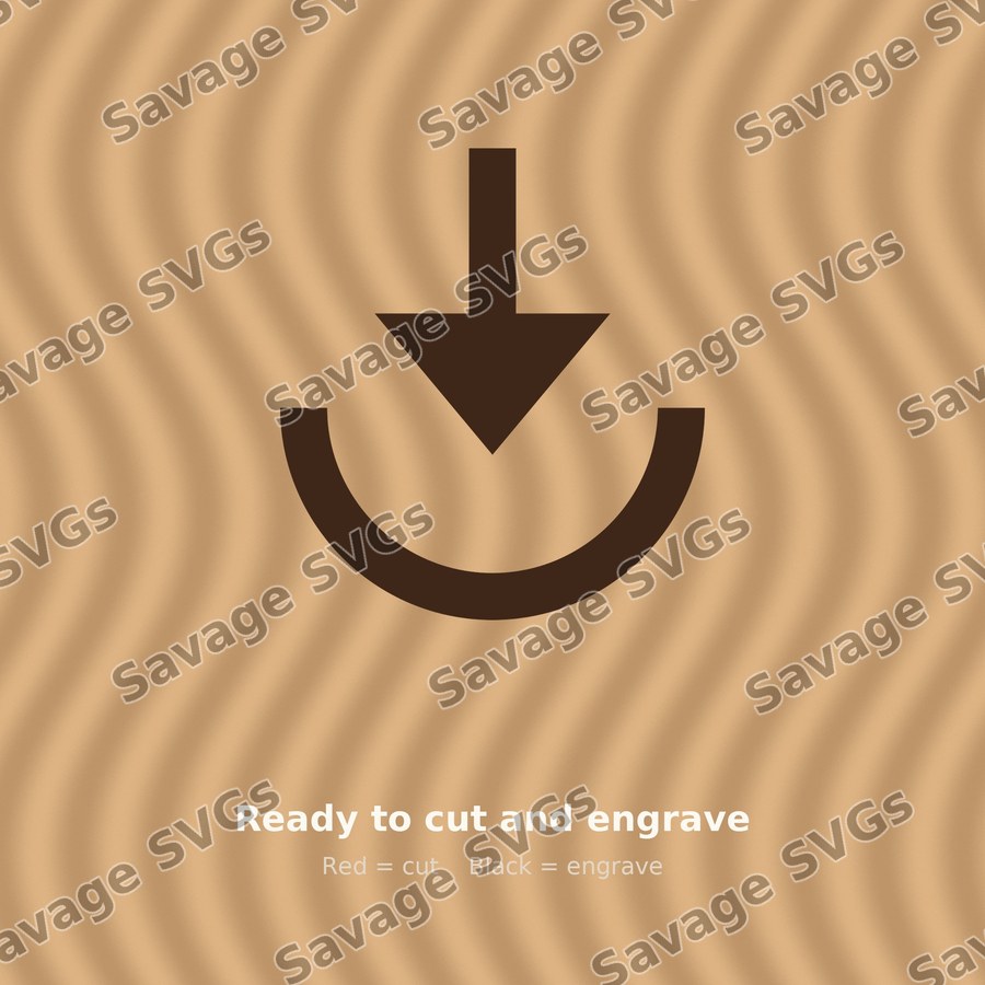 Arrow In Down Circle Half