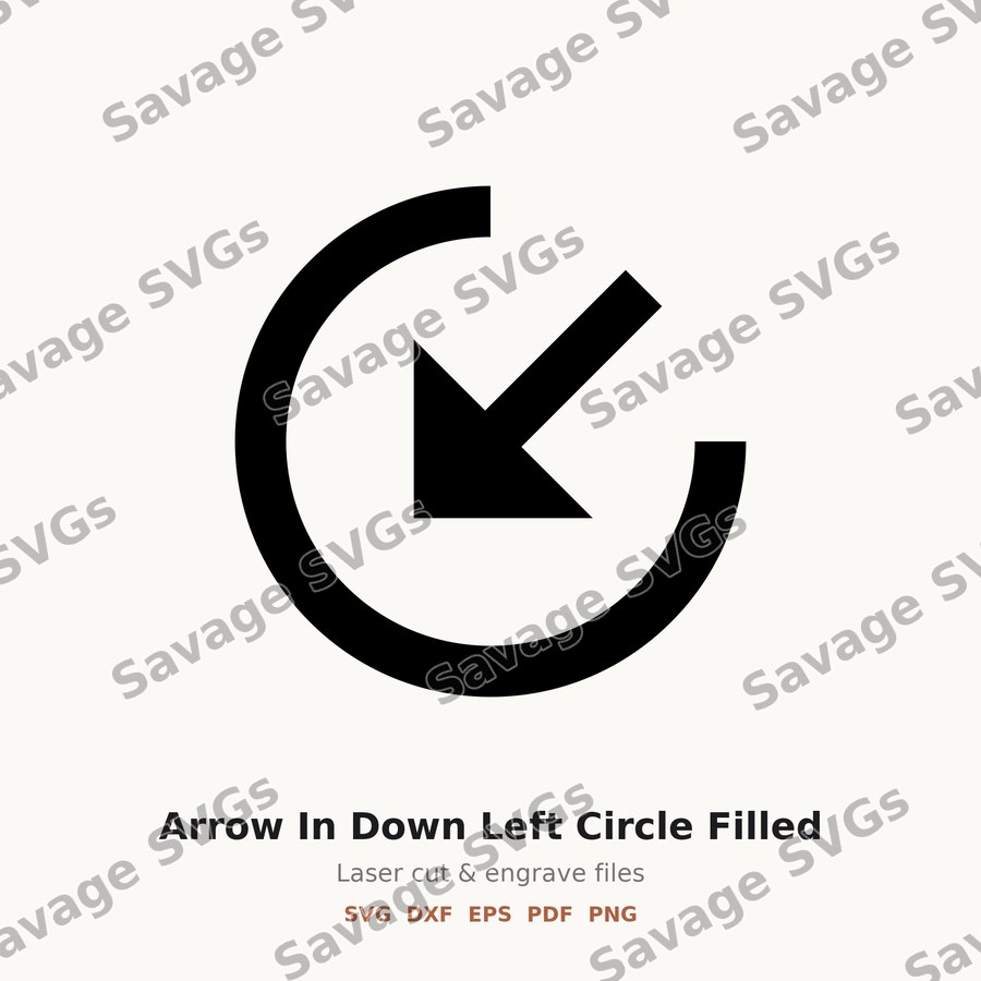 Arrow In Down Left Circle Filled