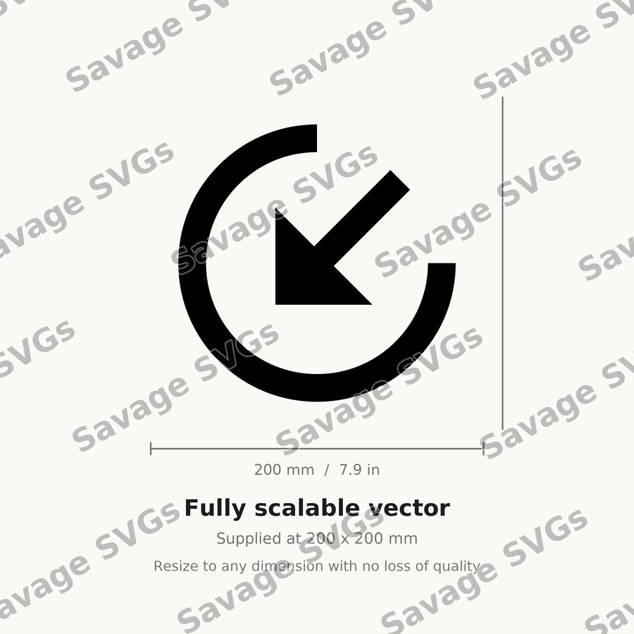 Arrow In Down Left Circle