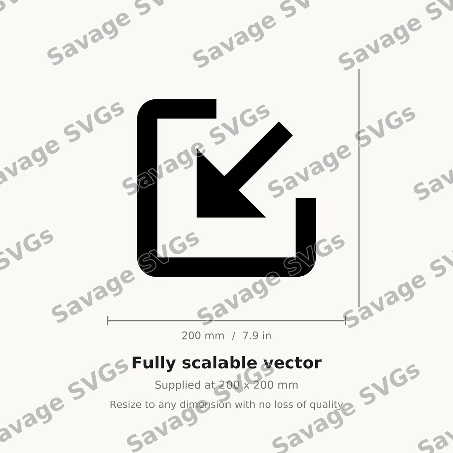 Arrow In Down Left Square