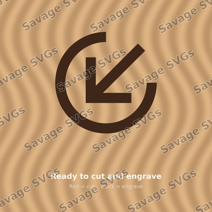 Arrow In Down Left Stroke Circle Filled