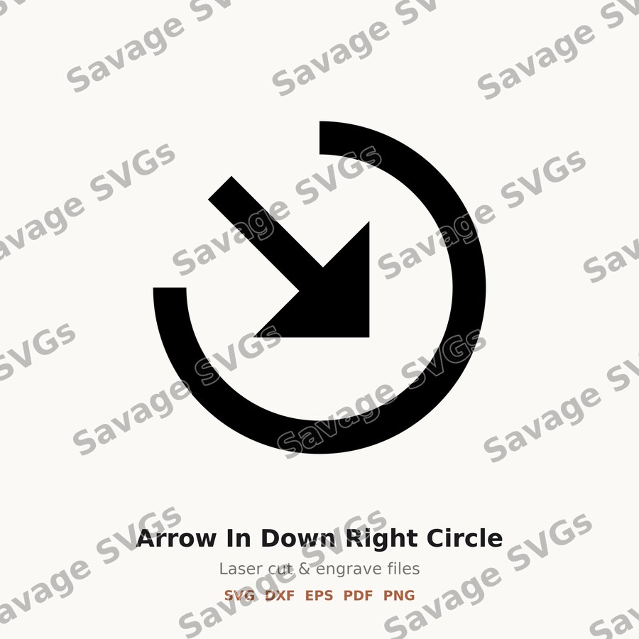 Arrow In Down Right Circle