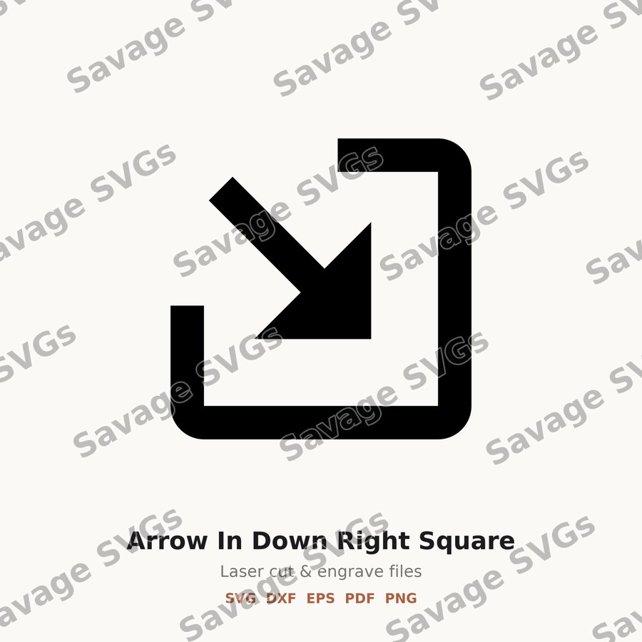 Arrow In Down Right Square