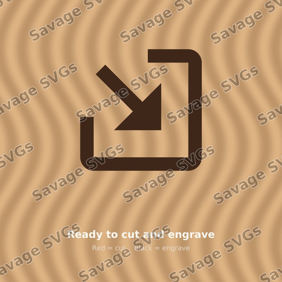 Arrow In Down Right Square