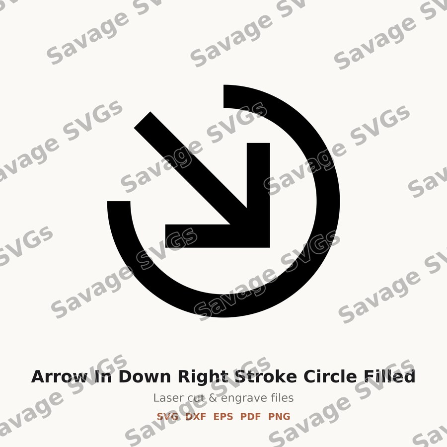 Arrow In Down Right Stroke Circle Filled