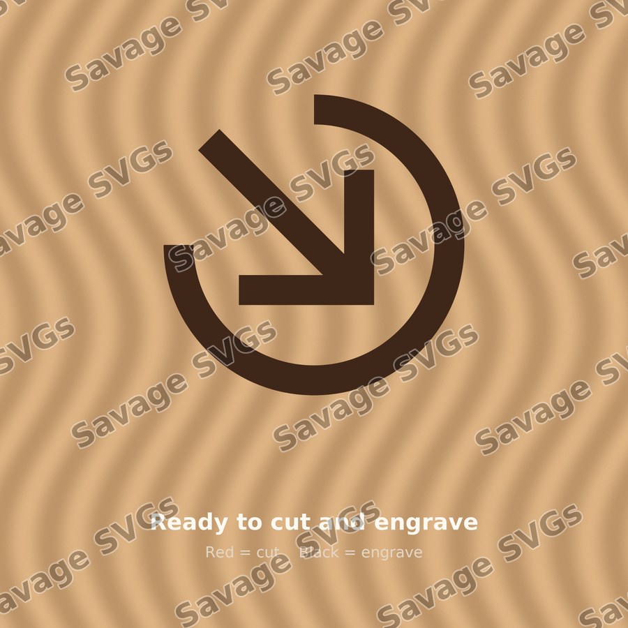 Arrow In Down Right Stroke Circle Filled