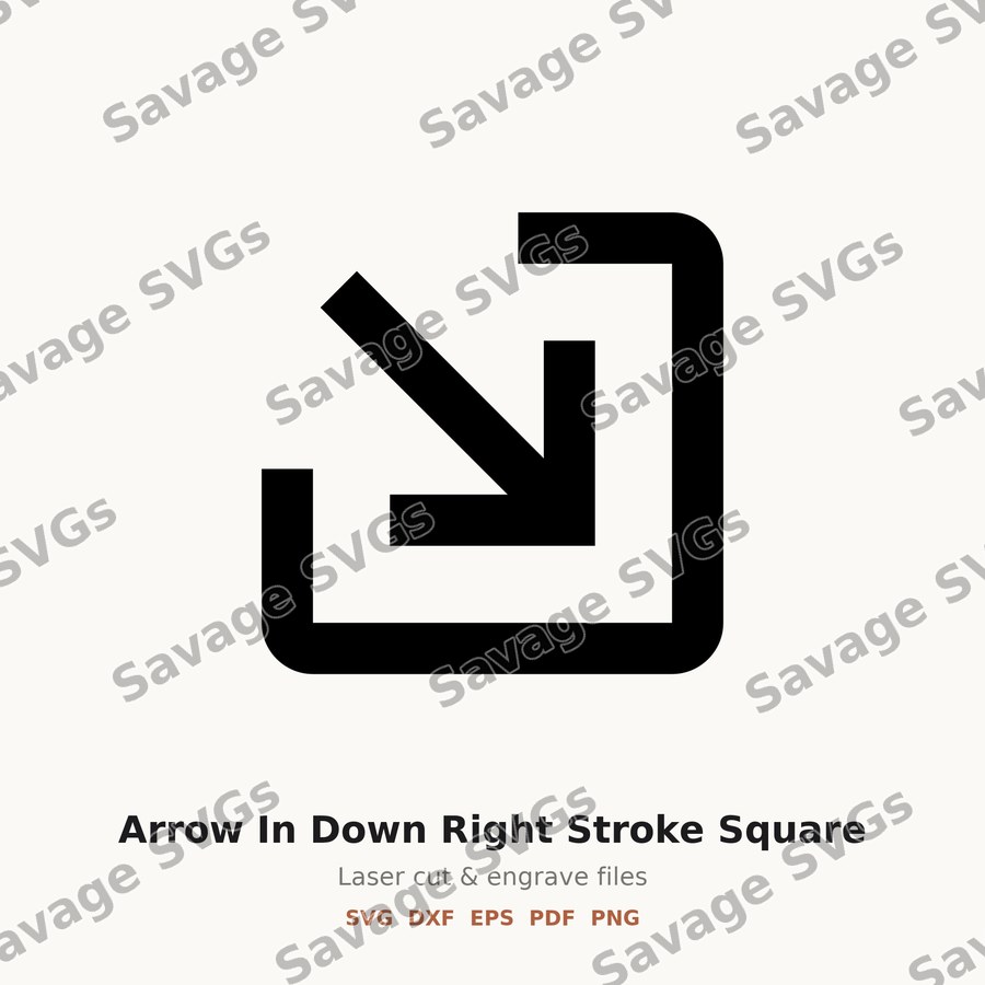 Arrow In Down Right Stroke Square
