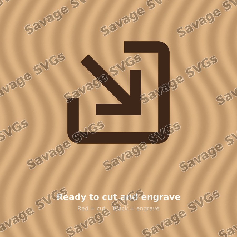 Arrow In Down Right Stroke Square