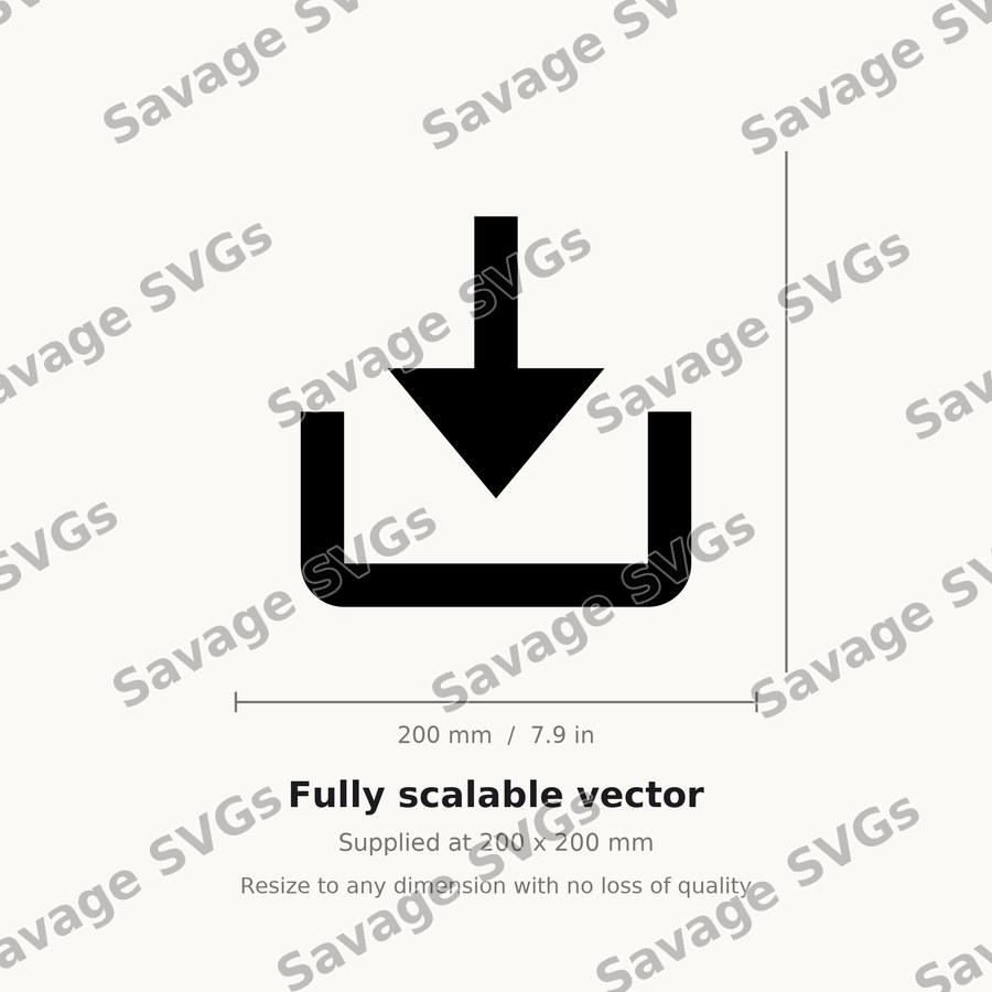 Arrow In Down Square Half
