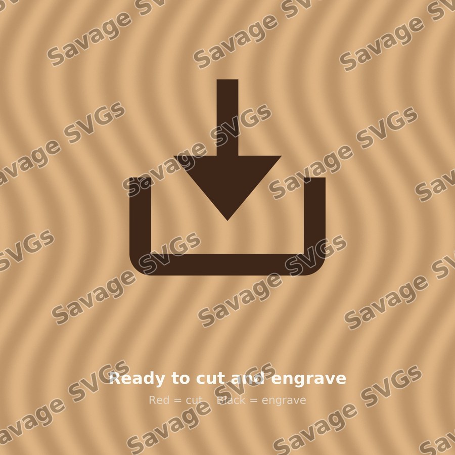Arrow In Down Square Half