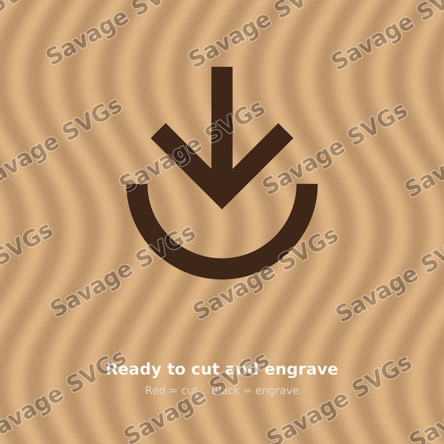 Arrow In Down Stroke Circle Half