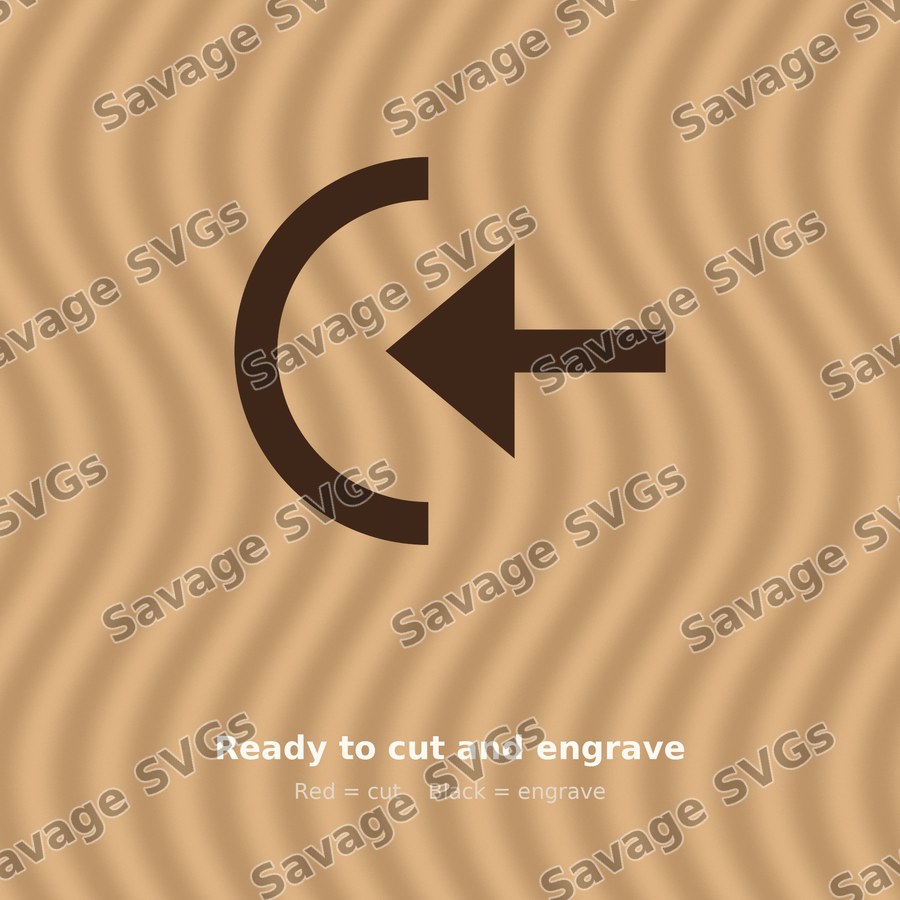 Arrow In Left Circle Half