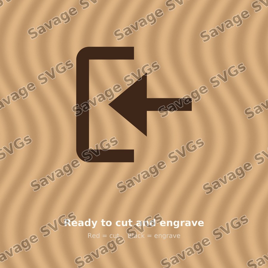 Arrow In Left Square Half