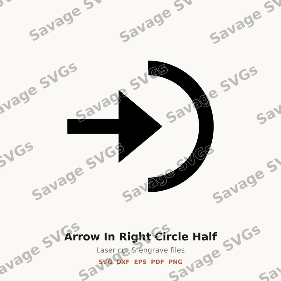 Arrow In Right Circle Half