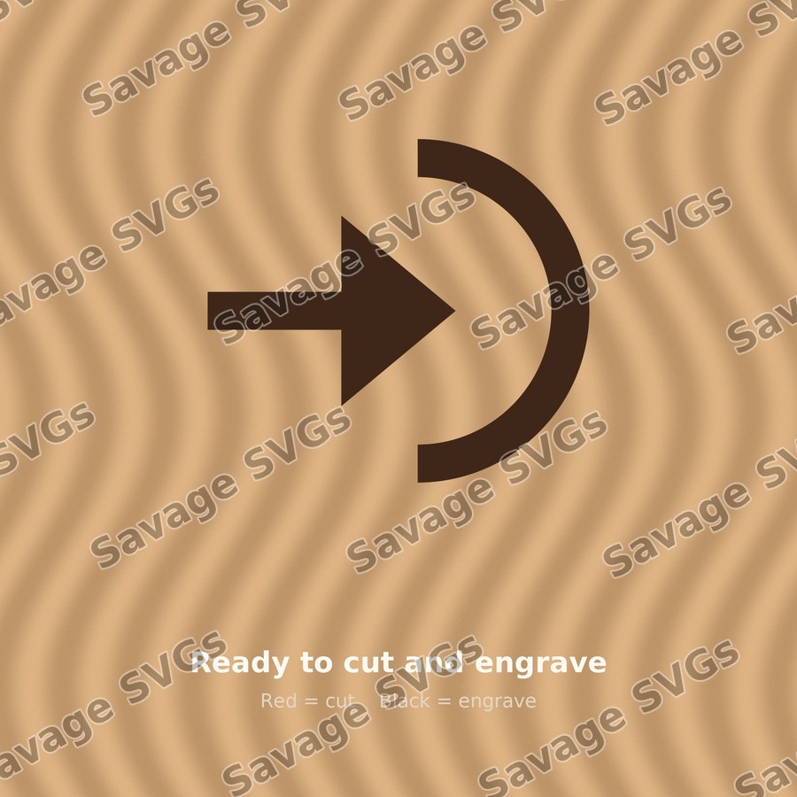 Arrow In Right Circle Half