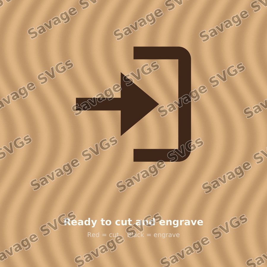 Arrow In Right Square Half
