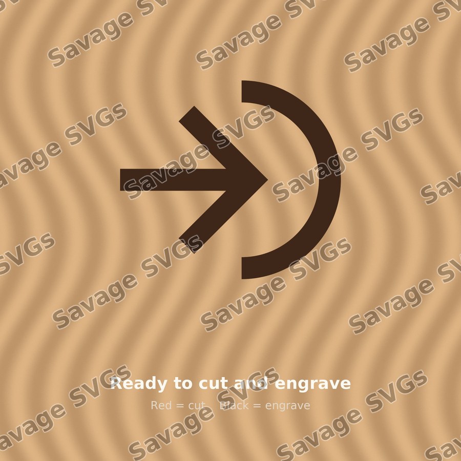 Arrow In Right Stroke Circle Half