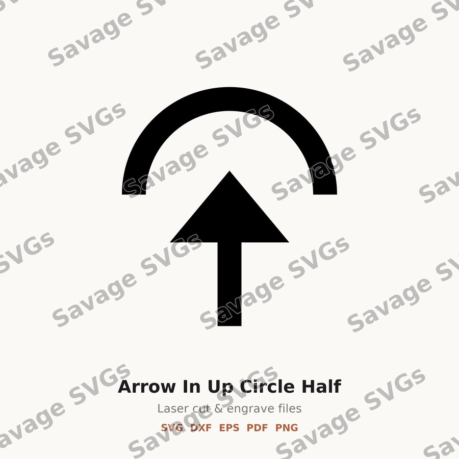 Arrow In Up Circle Half