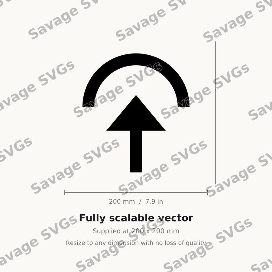 Arrow In Up Circle Half