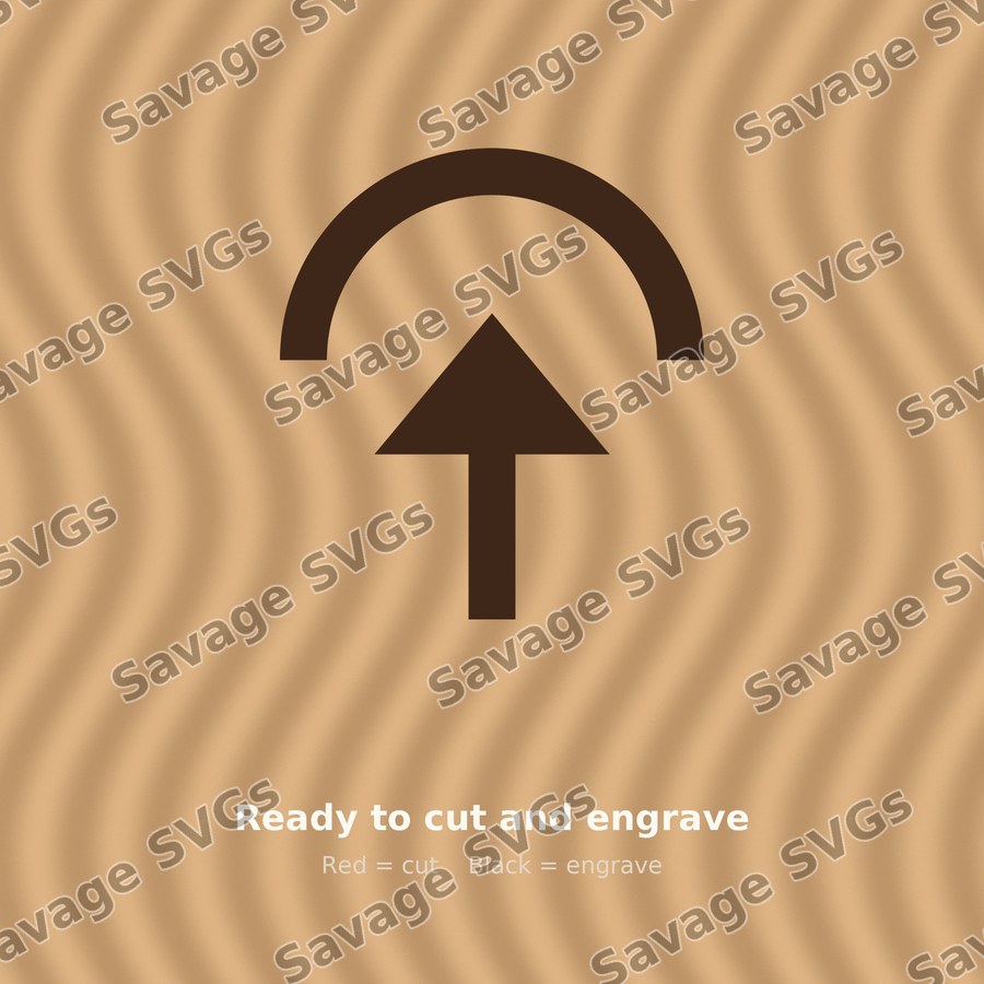 Arrow In Up Circle Half