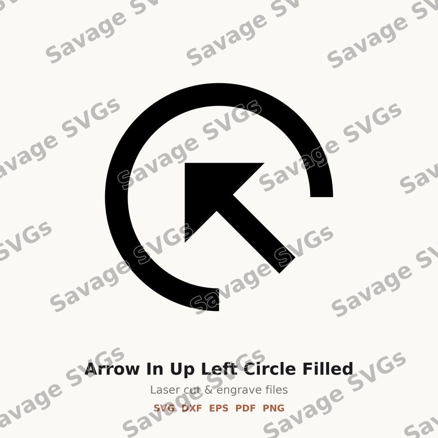 Arrow In Up Left Circle Filled