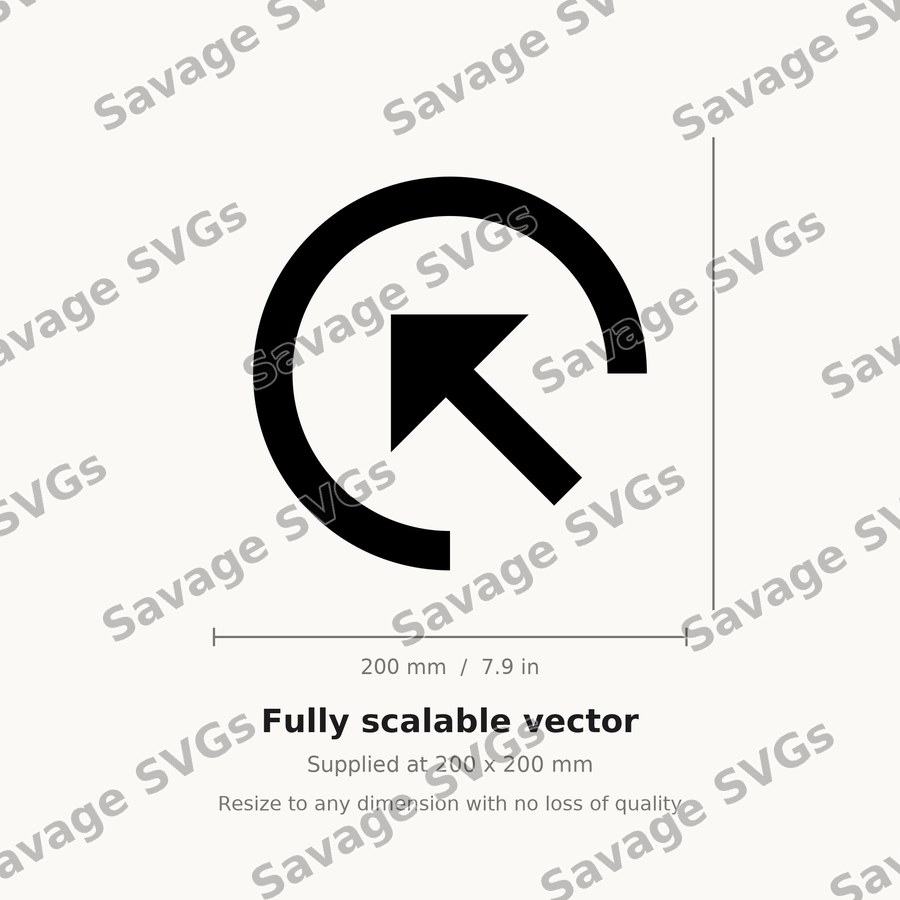 Arrow In Up Left Circle Filled