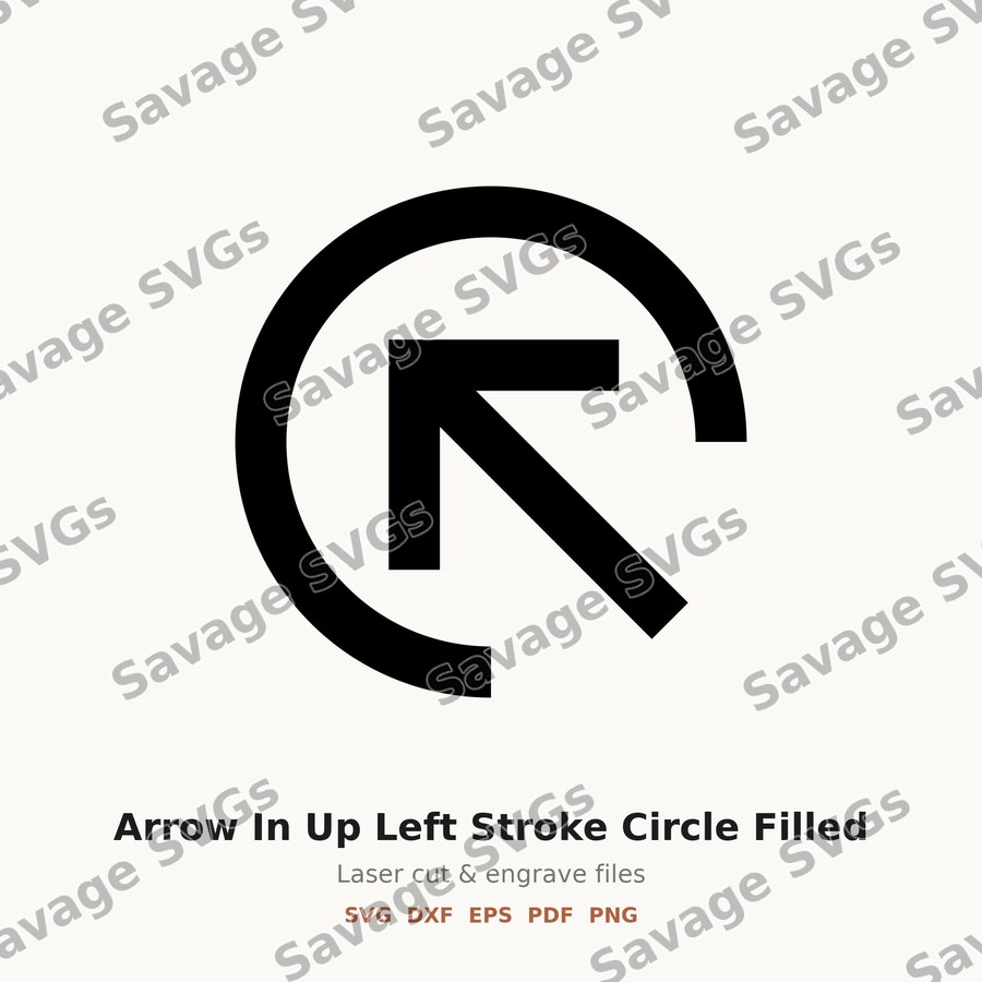 Arrow In Up Left Stroke Circle Filled