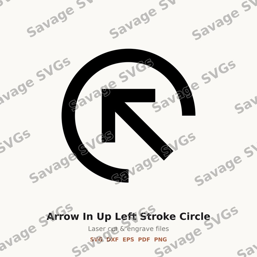 Arrow In Up Left Stroke Circle