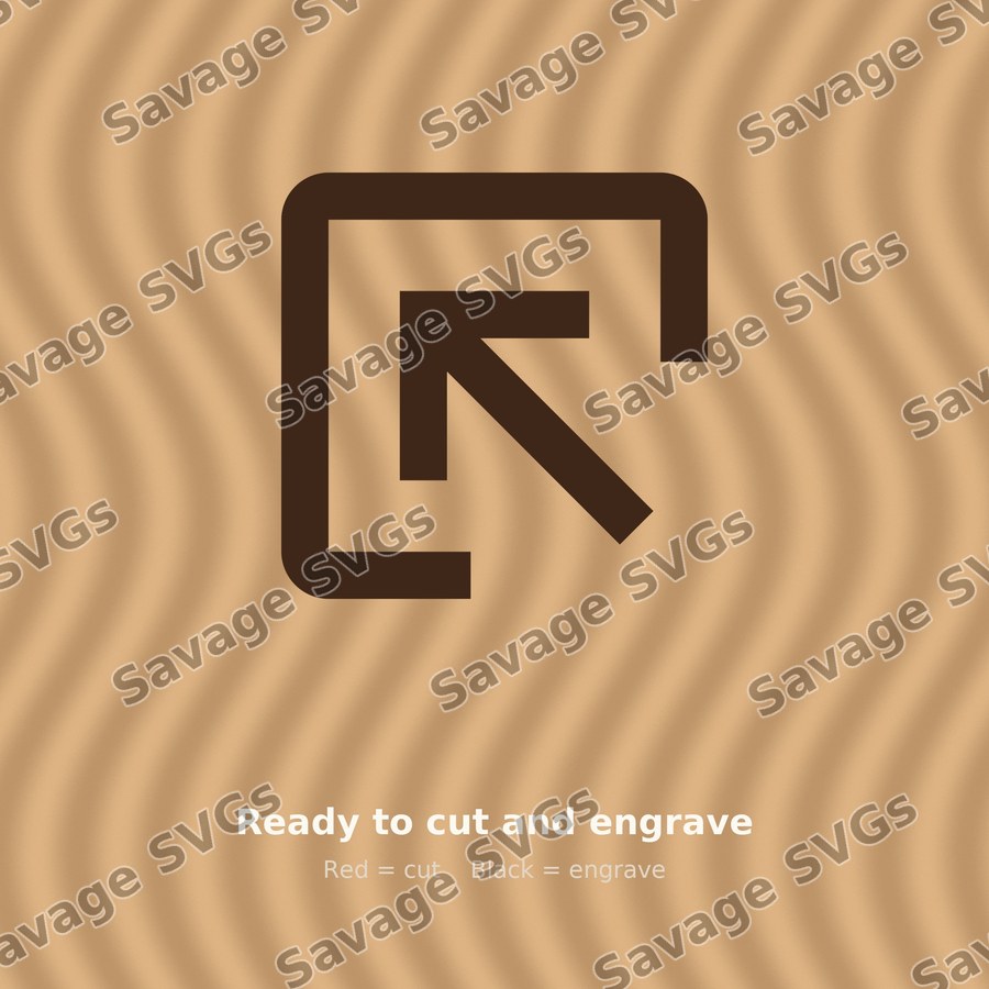 Arrow In Up Left Stroke Square