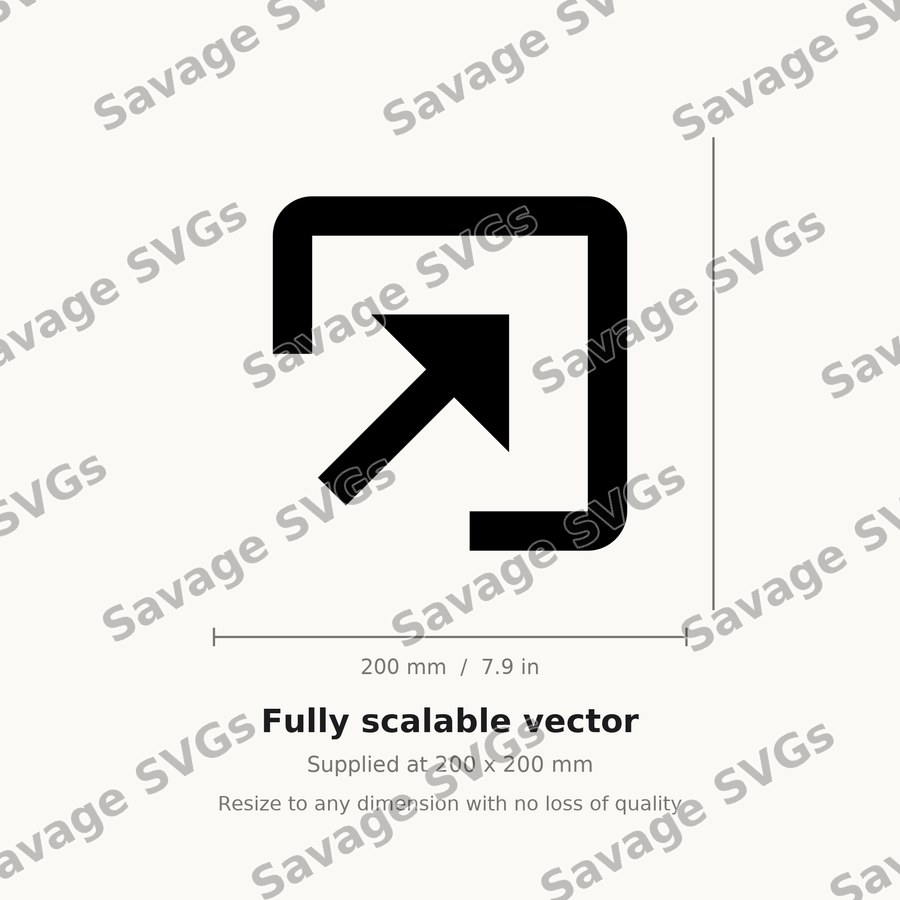 Arrow In Up Right Square