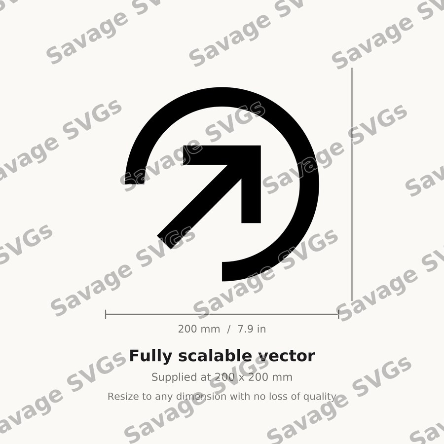 Arrow In Up Right Stroke Circle