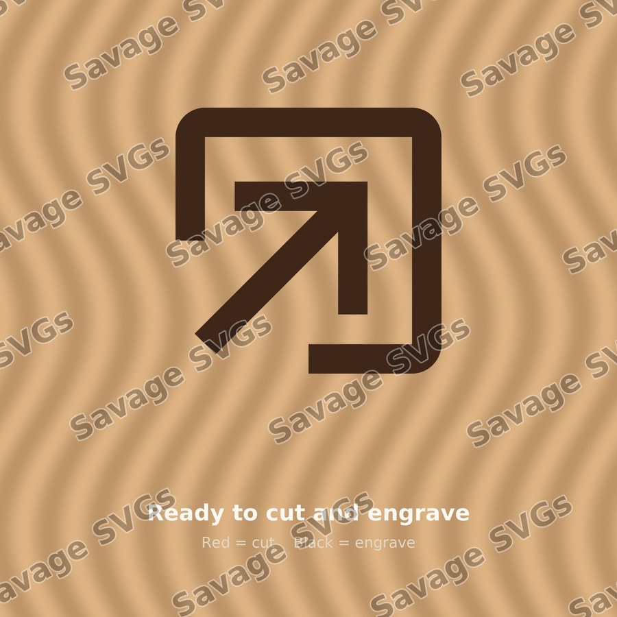 Arrow In Up Right Stroke Square Filled