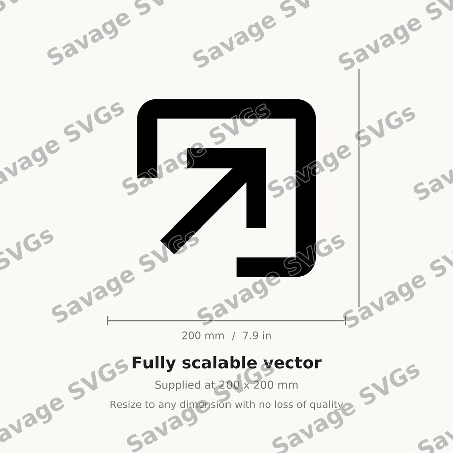 Arrow In Up Right Stroke Square